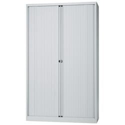 Armoire à portes roulantes haute acier 100x43x198cm gris clair 4 étagères