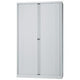 Armoire à portes roulantes haute acier 100x43x198cm gris clair 4 étagères