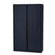 Armoire à portes roulantes haute acier 100x43x198cm gris foncé 4 étagères