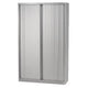 Armoire à portes roulantes haute acier 100x43x198cm argent 4 étagères