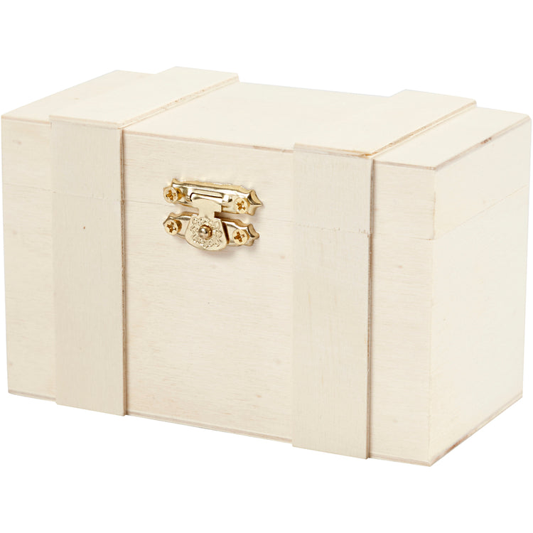 Crétiv Company coffre au trésor en bois, 12.5x7.5x6cm