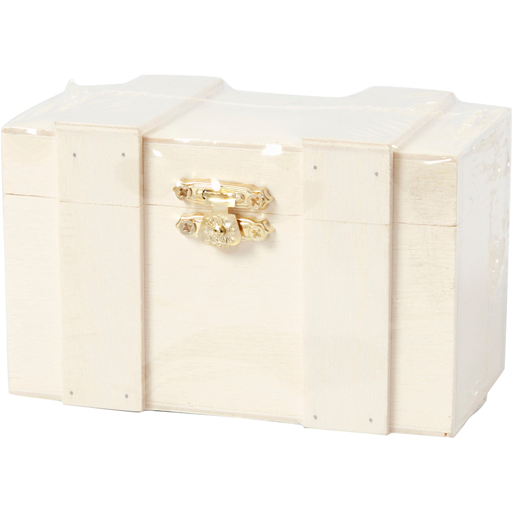 Crétiv Company coffre au trésor en bois, 12.5x7.5x6cm