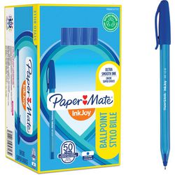 Stylo à bille papermate inkjoy bleu 0,5 mm 50 pièces