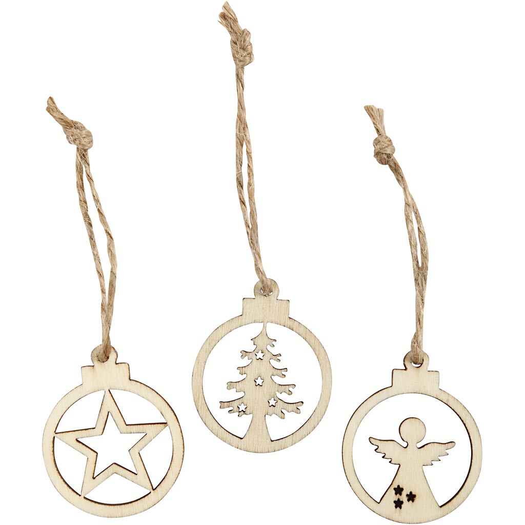 Creativ company Cintres de Noël en bois, 24 pcs.