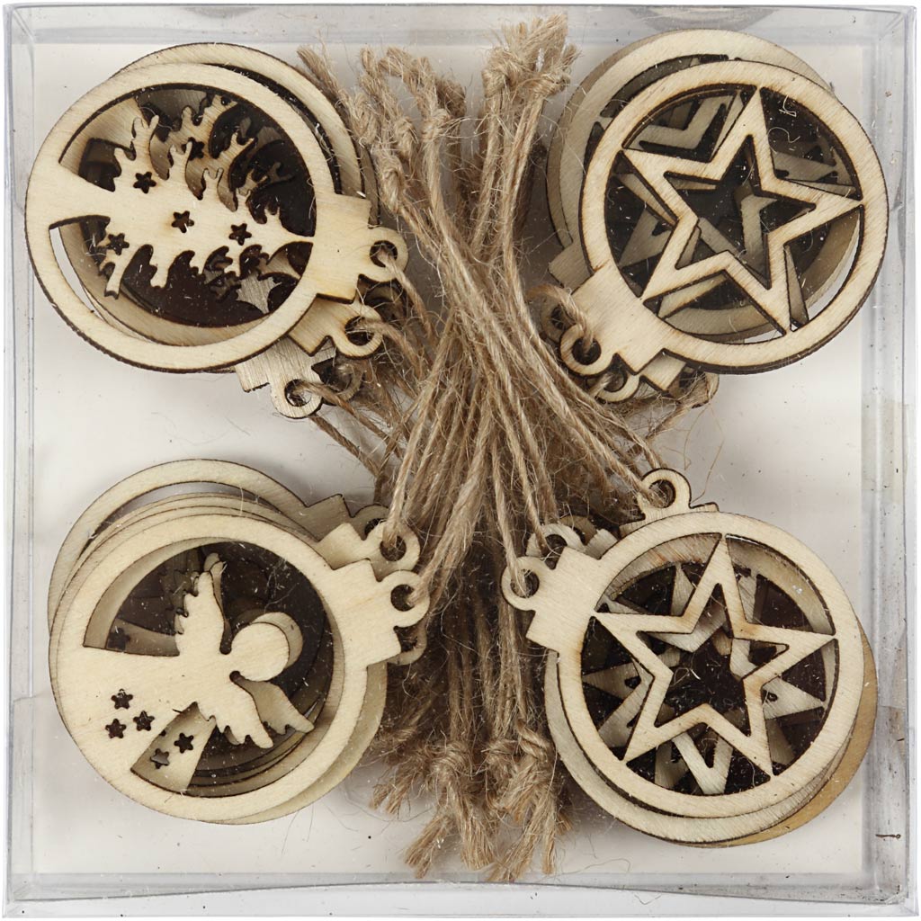 Creativ company Cintres de Noël en bois, 24 pcs.