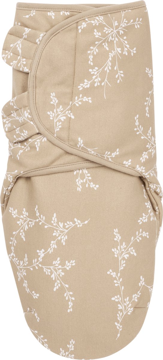 Meyco bébé branches emmailloter tissu d'emmaillotage doublé - sable - 0-3 mois - 2,0 tog