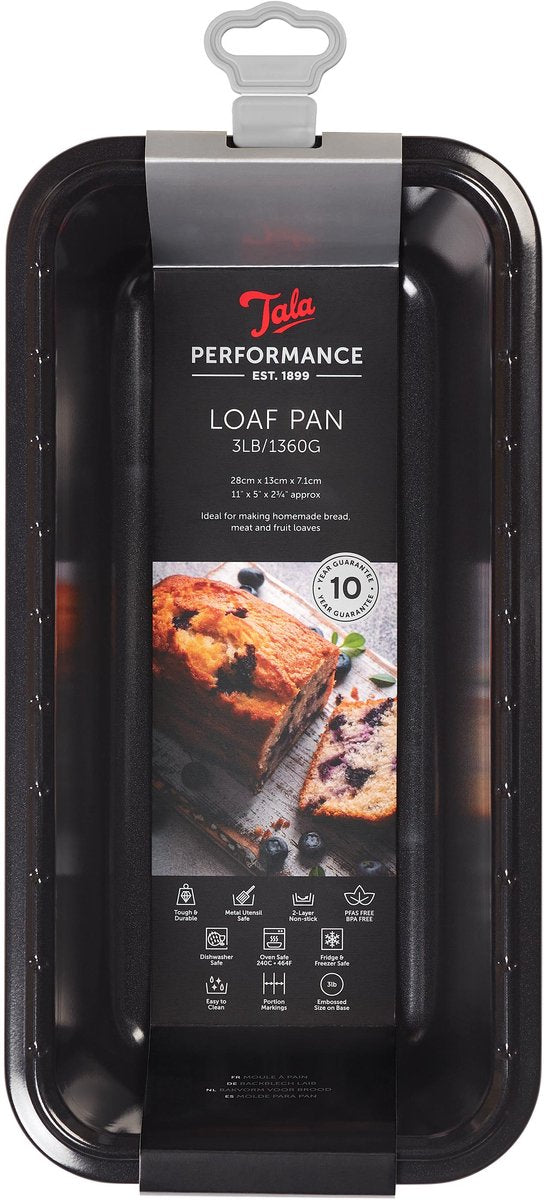 Tala performance - moule à gâteau - moule à pain - 30 cm - revêtement antiadhésif - passe au four - sans pfas