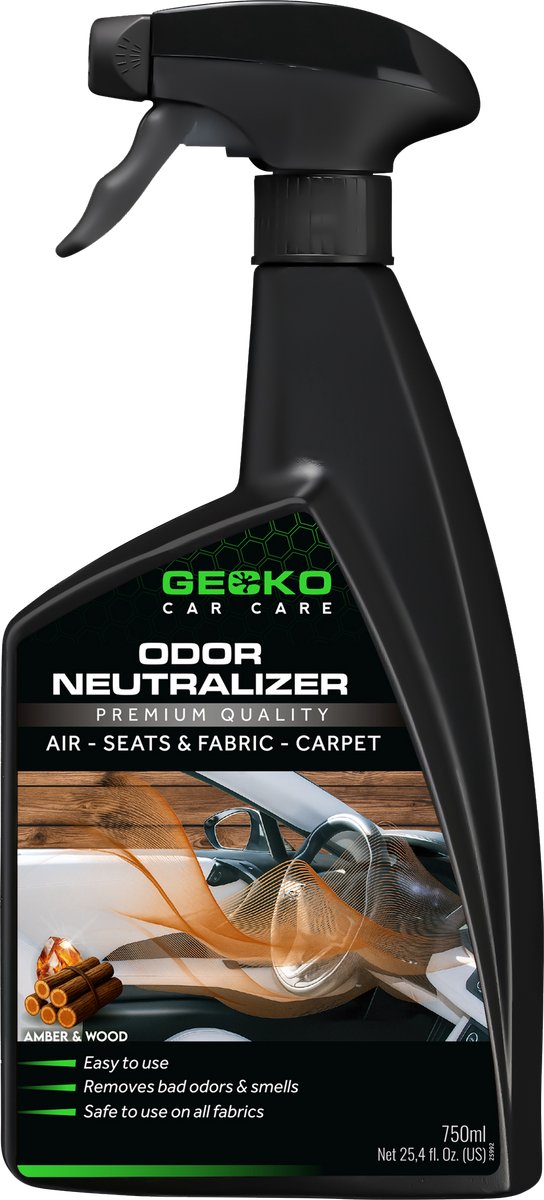 Gecko neutralisant d'odeurs d'entretien automobile bois d'ambre 750ml