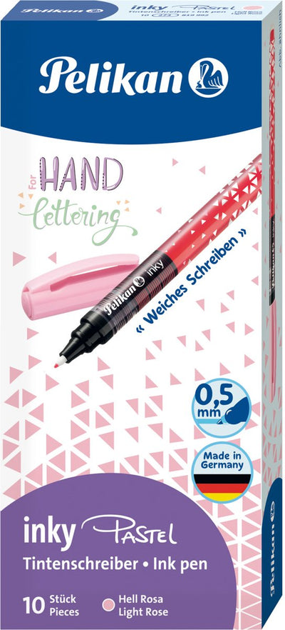 Pelikan stylo à encre inky 273 rose clair pastel 10 pièces