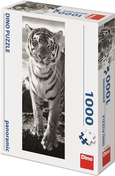 Dinotoys dino panorama puzzle d'un tigre blanc - 1000 pièces