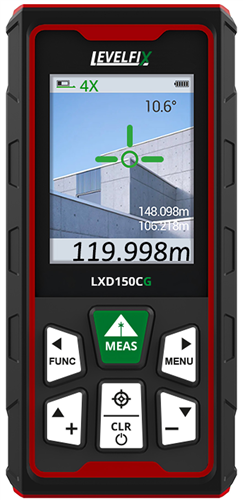 Télémètre numérique Levelfix LXD150CG pour l'extérieur jusqu'à 100 m avec caméra