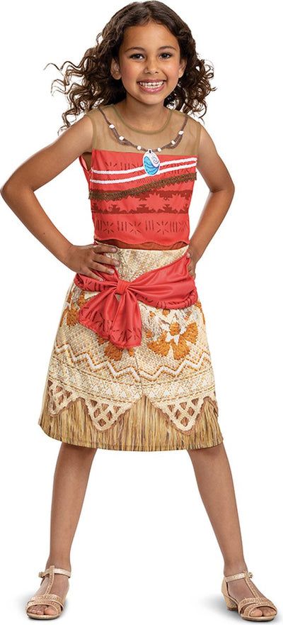 Déguisement disney-moana, costume moana vaiana classique, taille m (7-8 ans), filles