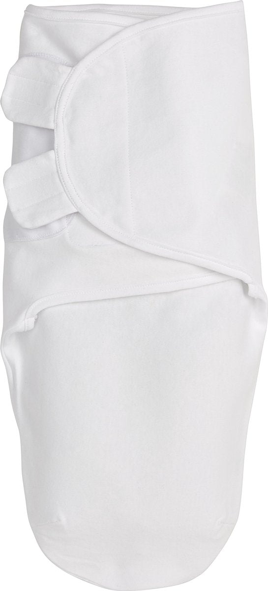 Couverture d'emmaillotage Meyco baby uni - blanc - 0-3 mois - 1,0 tog