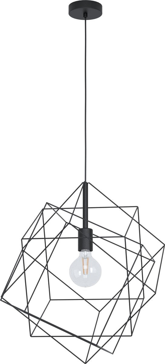 Eglo straiton - suspension - e27 - ø 51,5 cm - industriel - noir