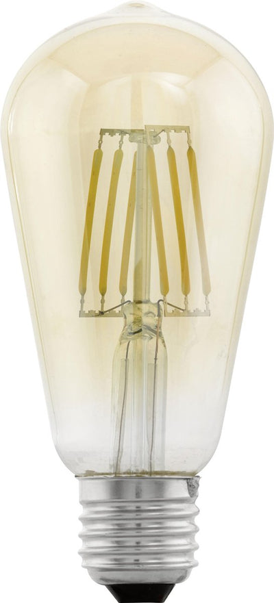 Lampe vintage LED à filament carbone Eglo - E27 - G95 - ambre