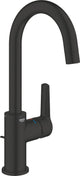 Grohe quickfix start Mitigeur de lavabo à levier unique économie d'eau - incl. bec orientable et vidage - taille L - noir mat