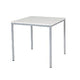 Table de réunion et de cantine 80x80x74cm aluminium blanc