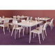 Table de réunion et de cantine 120x80x74cm aluminium blanc