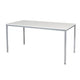 Table de réunion et de cantine 160x80x74cm aluminium blanc