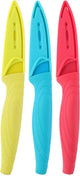 Set de couteaux Alpina - 3 pièces - acier inoxydable - manche en silicone - passe au lave-vaisselle - coloré