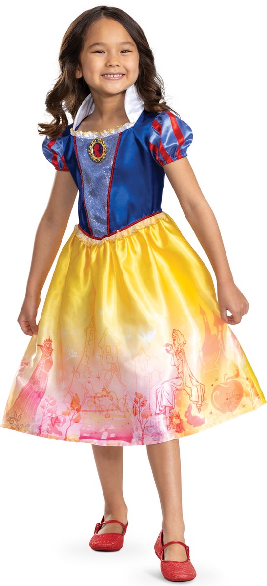 Déguisement princesse disney - Blanche Neige, robe blanche neige classique du livre de contes, taille m (7-8 ans), fille