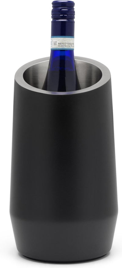 Leopold Vienna - Refroidisseur à vin à double paroi en acier inoxydable noir mat
