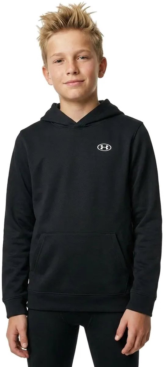 Under armour rival sweat à capuche polaire noir 14-16 ans garçon
