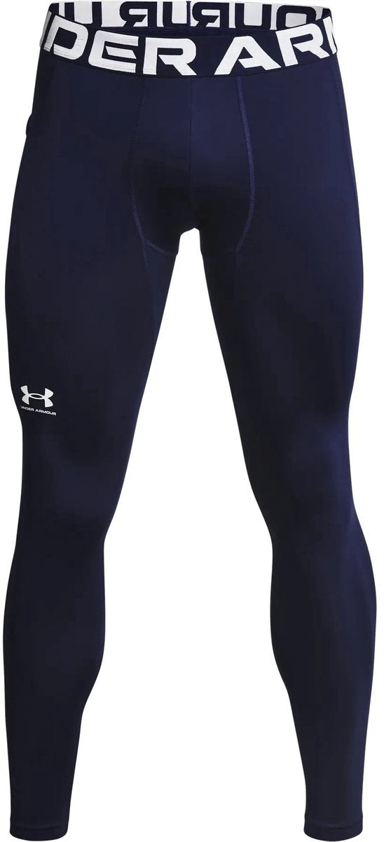 Under Armour UA CG Armour Leggings-Bleu Leggings de sport pour hommes - Midnight Navy - Blanc