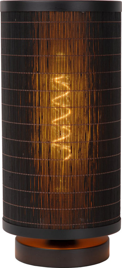 Lucide tagalog - lampe de table - ø 15 cm - 1xe27 - noir - japandi