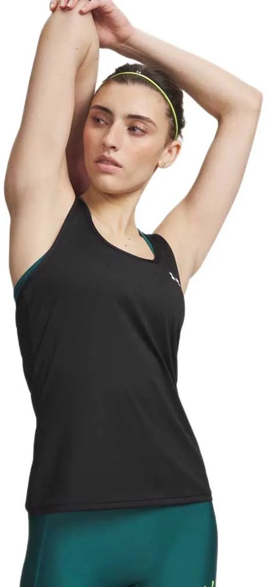 Under Armour Tech Mesh Racer Tank-blk T-shirt de sport femme - noir - blanc
