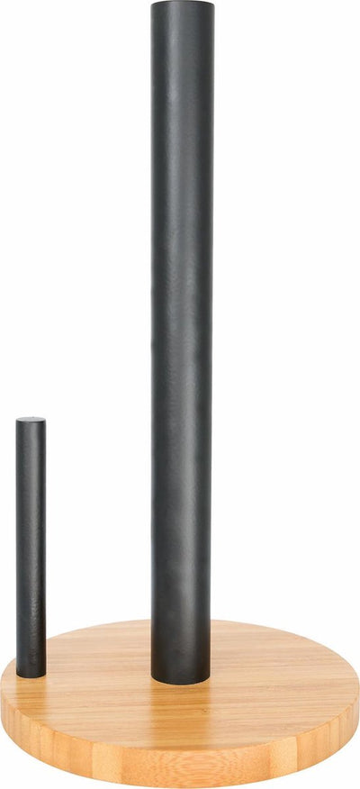 Point-virgule porte-essuie-tout - bambou - noir - ø 15cm h 29cm