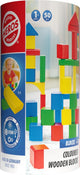 Blocs en bois Heros colorés en tube - Blocs - 50 blocs de construction - Tube de rangement - Bois FSC - Fabriqué en Allemagne - Construction créative - à partir de 1 an