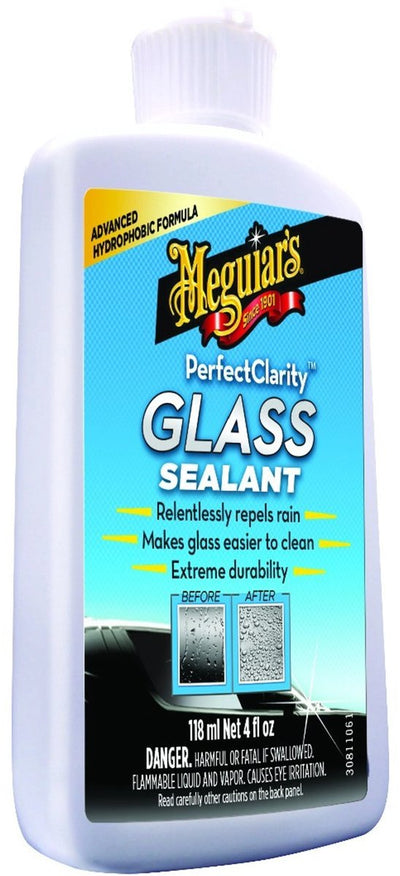 Meguiar's Mastic pour verre Meguiar's Perfect Clarity – 118 ml – Joint de verre pour voiture – Hydrofuge hydrophobe – Protection du verre