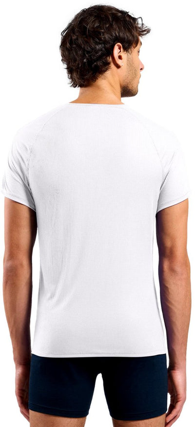 Odlo chemise de base active légère à col rond et manches courtes - homme - blanc - l