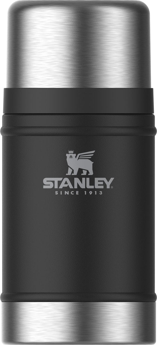 Pot alimentaire Stanley classic légendaire 0,7 l - boîte à lunch thermos garde au chaud pendant 15 heures - le couvercle sert de bol - récipient alimentaire étanche - sans BPA - passe au lave-vaisselle - noir mat