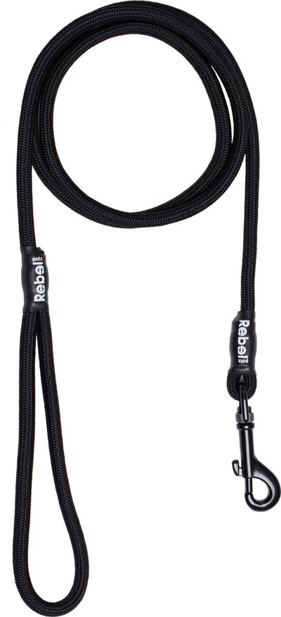 Laisse pour chien Rebel petz - noir - s - 8mm x 140cm