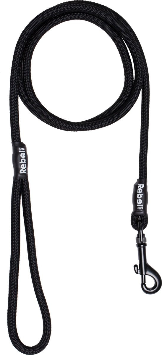 Laisse pour chien Rebel petz - noir - s - 8mm x 140cm