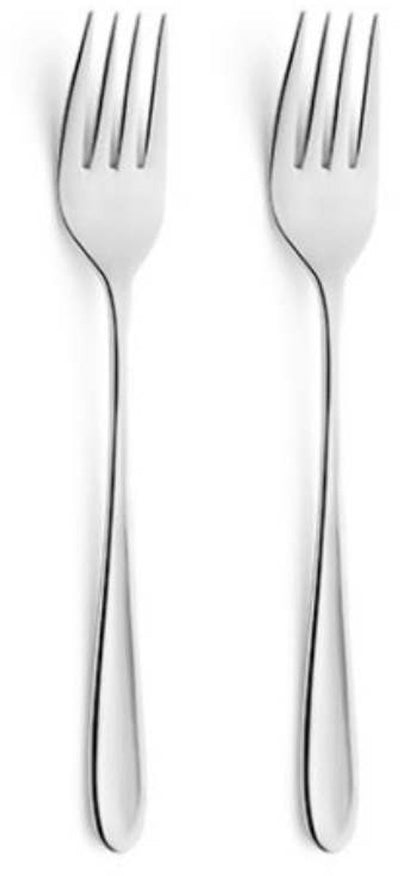 Amefa Monaco - Set de fourchettes à dessert 2 pièces - pour 2 personnes - couleur argent - acier inoxydable - passe au lave-vaisselle - 18 10 - 6 personnes