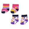 Chaussettes bébé né 2x 2 cul. 43 cm