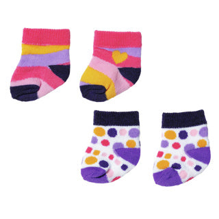 Chaussettes bébé né 2x 2 cul. 43 cm