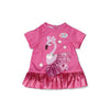 Robe baby born flamant rose 43 cm | 2 pièces