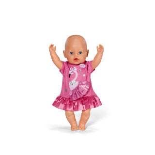Robe baby born flamant rose 43 cm | 2 pièces