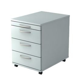 Bach bloc tiroirs mobile Hammerer 1606 bo mélamine 428x800x512mm 4 tiroirs gris