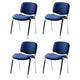 Chaise visiteur nowy styl iso plus chrome bleu