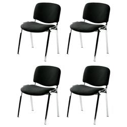 Chaise visiteur style nowy plus chrome noir