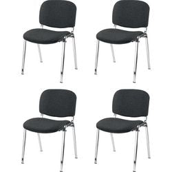 Chaise visiteur style nowy iso plus structure gris chromé