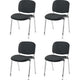 Chaise visiteur style nowy iso plus structure gris chromé