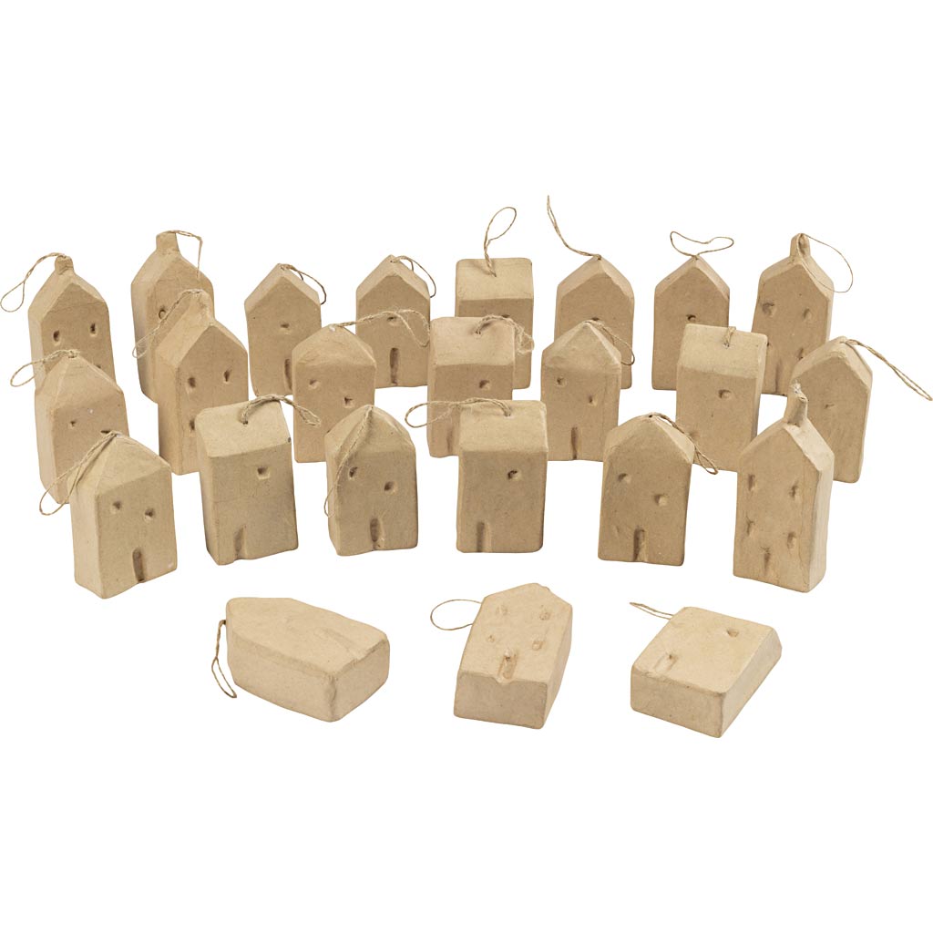Creativ Company Paper-Mache House Pendentif, 24st.