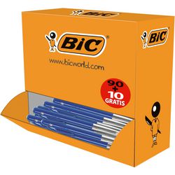 Stylo à bille bic m10 bleu 100 pièces 0,4 mm