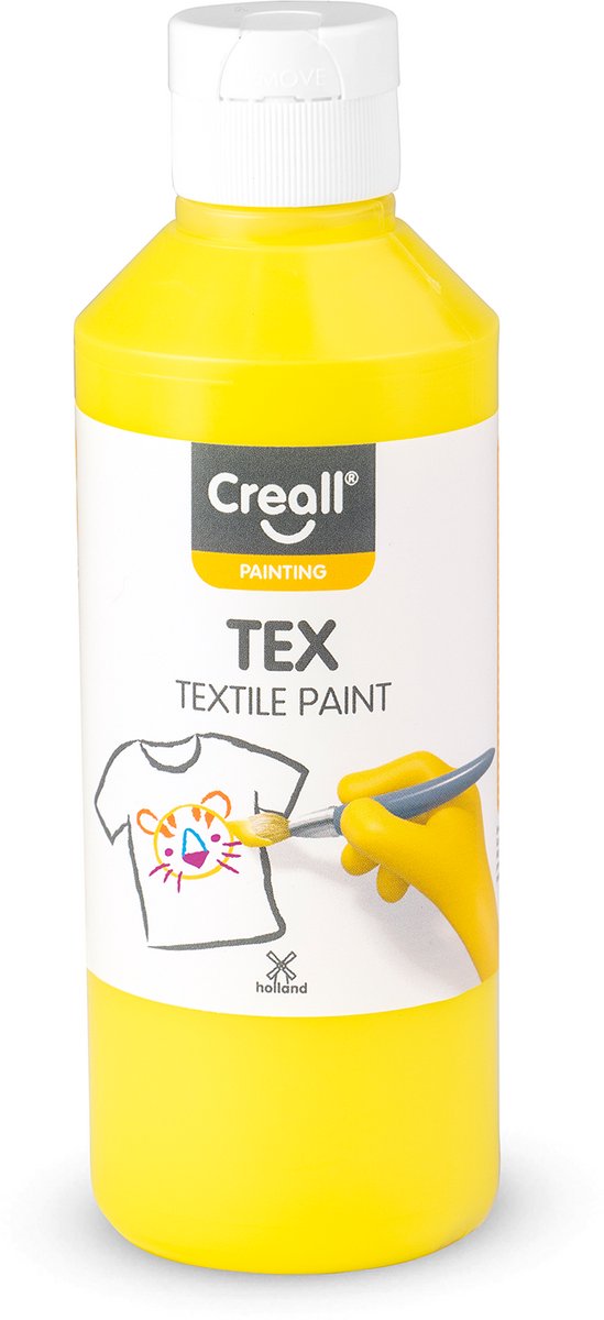 Peinture textile creall jaune, 250 ml